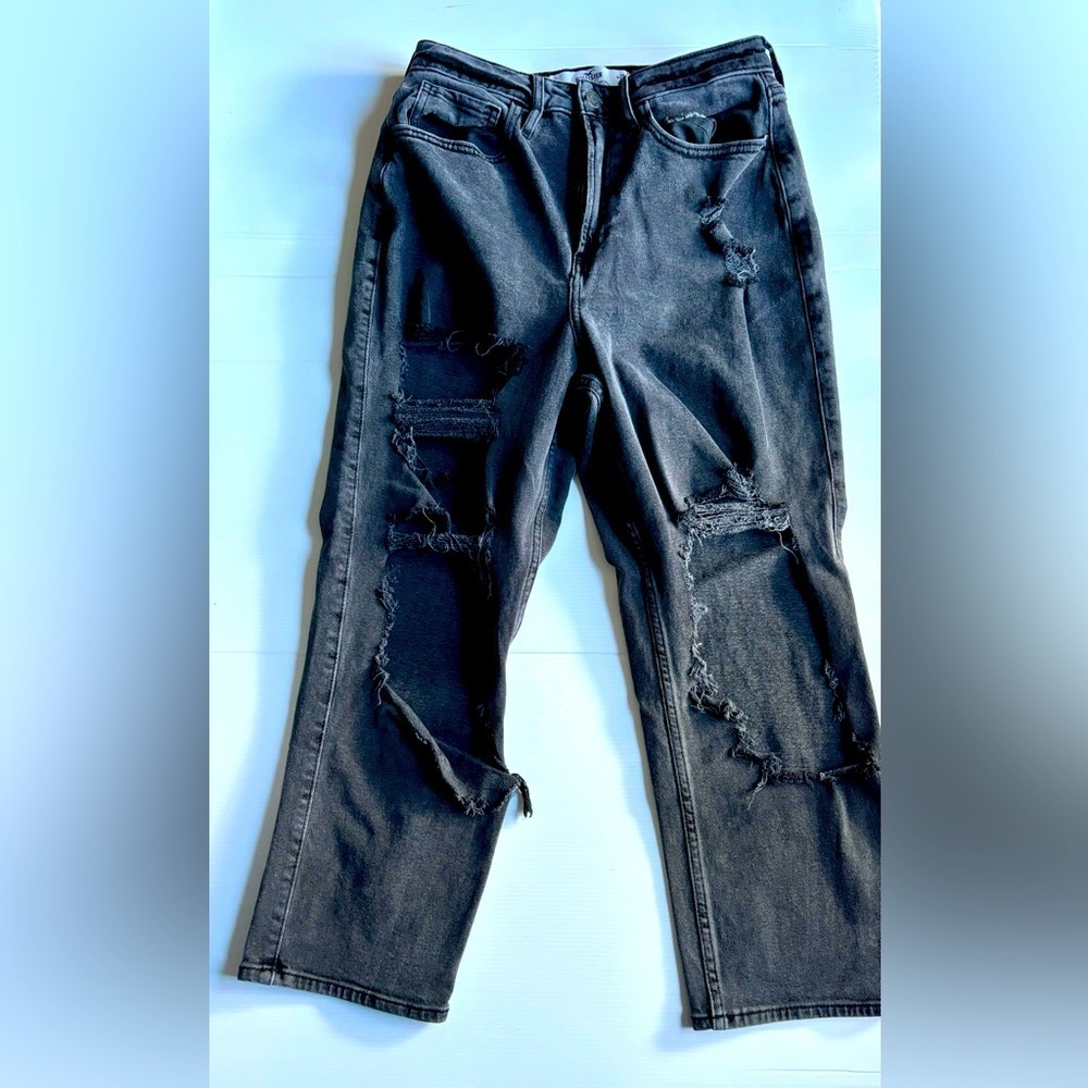 Hollister Black Distressed Jeans Size 28
